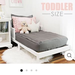 Beddy’s Toddler zip up bedding minky modern gray